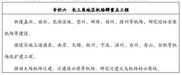 【长三角地区】长三角建世界级机场群:这7座机场被列入重点工程