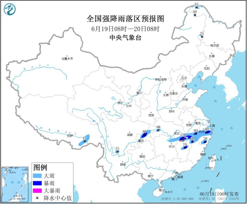 降息|暴雨蓝色预警：江西北部局地有大暴雨