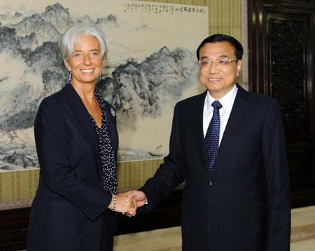 Chinese&nbsp;Vice&nbsp;Premier&nbsp;Li&nbsp;Keqiang&nbsp;(R)&nbsp;meets&nbsp;with&nbsp;France&nbsp;Financial&nbsp;Minister&nbsp;Christine&nbsp;Lagarde&nbsp;in&nbsp;Beijing,&nbsp;Oct.&nbsp;28,&nbsp;2009.(Xinhua/Li&nbsp;Tao)