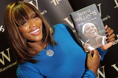 U.S.&nbsp;tennis&nbsp;player&nbsp;Serena&nbsp;Williams&nbsp;poses&nbsp;for&nbsp;photographers&nbsp;with&nbsp;her&nbsp;new&nbsp;autobiography&nbsp;'My&nbsp;Life:&nbsp;Queen&nbsp;of&nbsp;the&nbsp;Court'&nbsp;at&nbsp;a&nbsp;signing&nbsp;event&nbsp;in&nbsp;central&nbsp;London&nbsp;November&nbsp;2,&nbsp;2009.&nbsp;[Agencies]