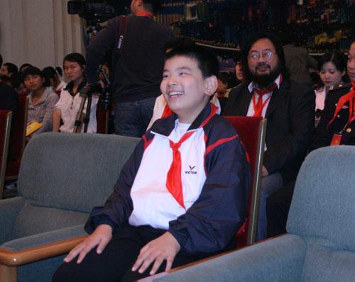 Liu&nbsp;Danyang&nbsp;smiles&nbsp;at&nbsp;the&nbsp;awarding&nbsp;ceremony.