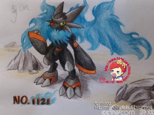 赛尔号手绘 追求力量的巨石灵王_赛尔号玩家游