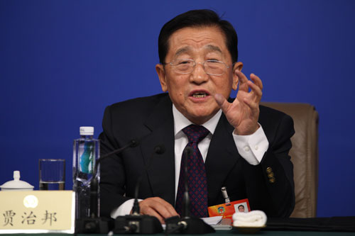 全国政协十二届一次会议第二场记者会 政协委员谈推动科学发展 贾治邦答记者问
