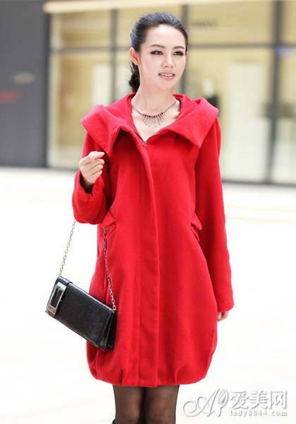 羊毛大衣+连衣裙显高显瘦搭配术