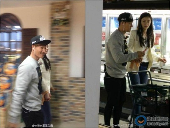 熊黛林被曝爱死金钟国十指紧扣逛超市（图）