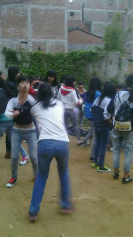 广西一中学女生<em>打群架</em> 场面壮观厮打惊人(图)_