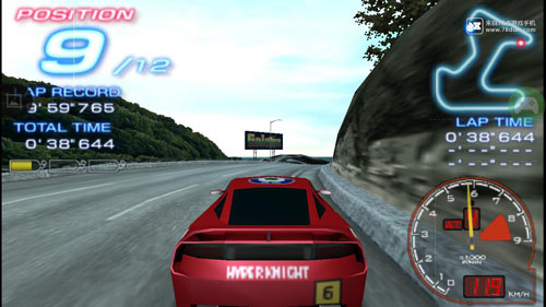 PSP版山脊赛车 作为PSP早期游戏的力作 记忆