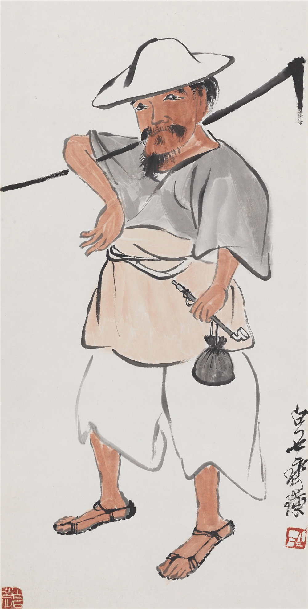 齐白石《老农》