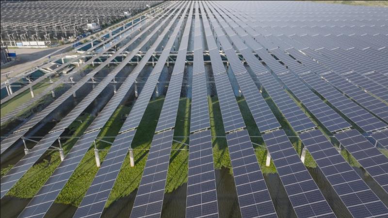 江蘇龍騰工程設計股份有限公司設計的華能宜興新建二期漁光互補項目(龍騰設計供圖)