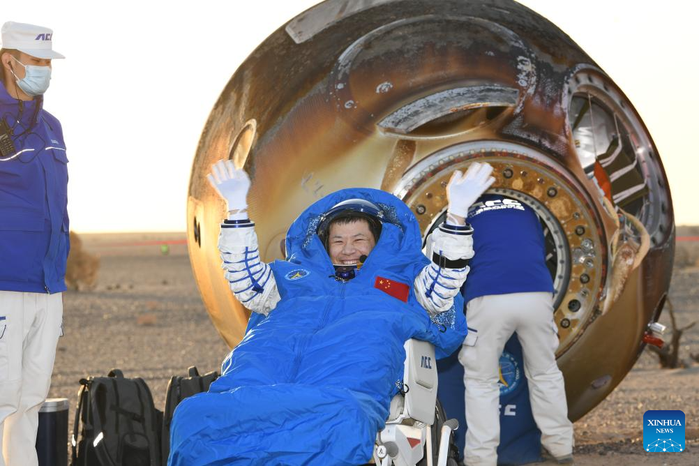 Wang Jie, a Shenzhou-20 astronaut, is out of the Shenzhou-21 spaceship