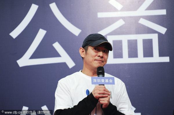 Jet Li saat konferensi pers One Foundation