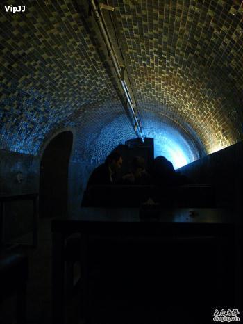 Once through the door, guests are led through a labyrinth of tunnels down to the dance floor of "The Shelter," an underground music haven popular with Chinese and foreigners alike.