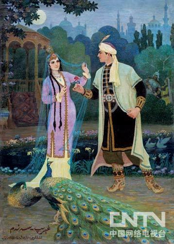 艾里甫与赛乃姆----油画