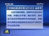 《中国的能源政策（2012）》白皮书发布