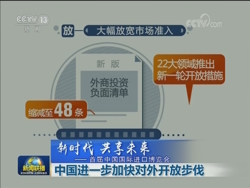 【新时代 共享未来——首届中国国际进口博览会】中国进一步加快对外开放步伐