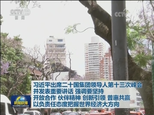 习近平出席二十国集团领导人第十三次峰会并发表重要讲话 强调要坚持开放合作 伙伴精神 创新引领 普惠共赢 以负责任态度把握世界经济大方向