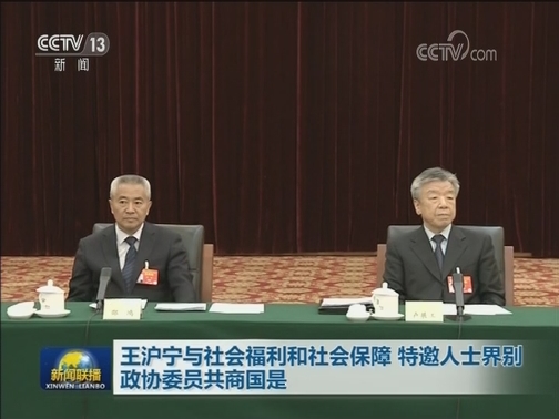 王沪宁与社会福利和社会保障 特邀人士界别政协委员共商国是