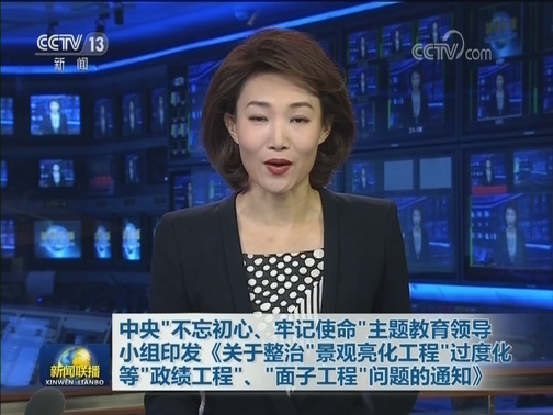 中央“不忘初心、牢记使命”主题教育领导小组印发《关于整治“景观亮化工程”过度化等“政绩工程”、“面子工程”问题的通知》