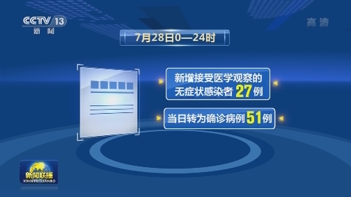 7月28日新增新冠肺炎确诊病例101例