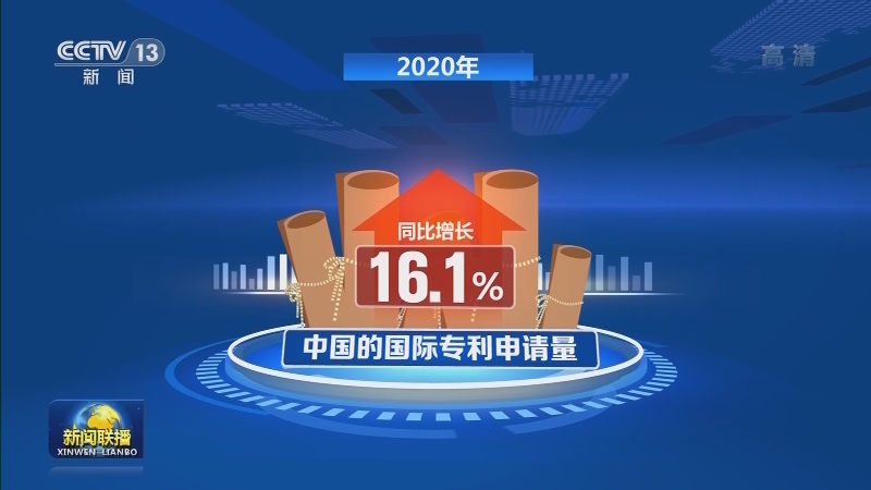 世界知识产权组织：2020年中国继续领跑国际专利申请