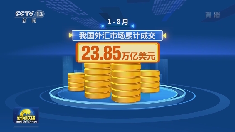 [视频]8月我国外汇市场总计成交3.15万亿美元