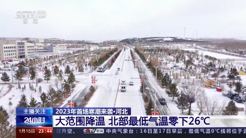 [24小时]2023年首场寒潮来袭·河北 大范围降温 北部最低气温零下26℃