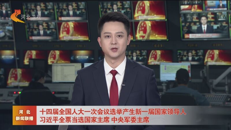 会议选举产生新一届国家领导人 习近平全票当选国家主席 中央军委主席