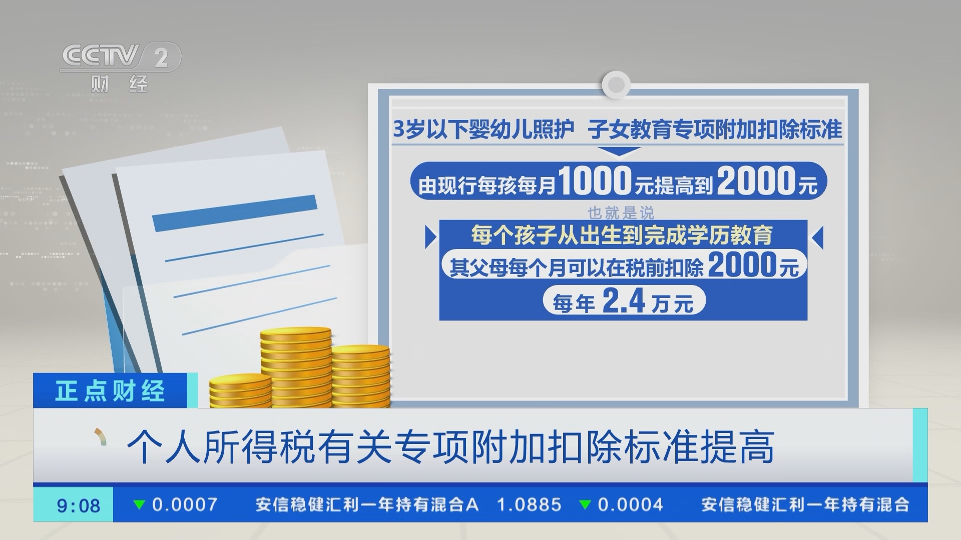 [正点财经]个人所得税有关专项附加扣除标准提高