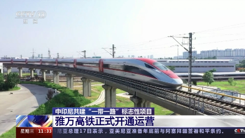 [新闻直播间]中印尼共建"一带一路"标志性项目 雅万高铁正式开通运营