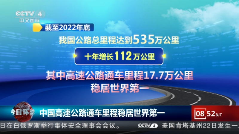 [今日环球]中国高速公路通车里程稳居世界第一