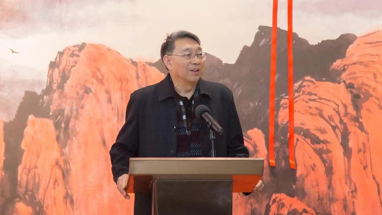 "对语青山"傅以新诗书画展在京开幕