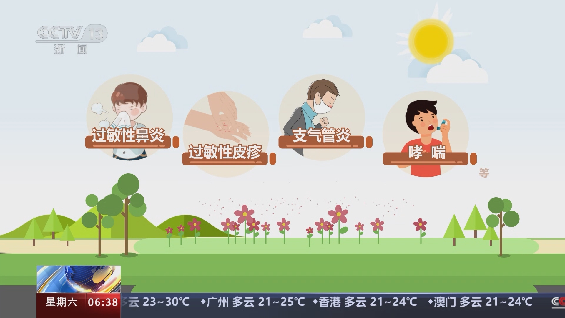 [朝闻天下]北京将进入春季花粉过敏高发期