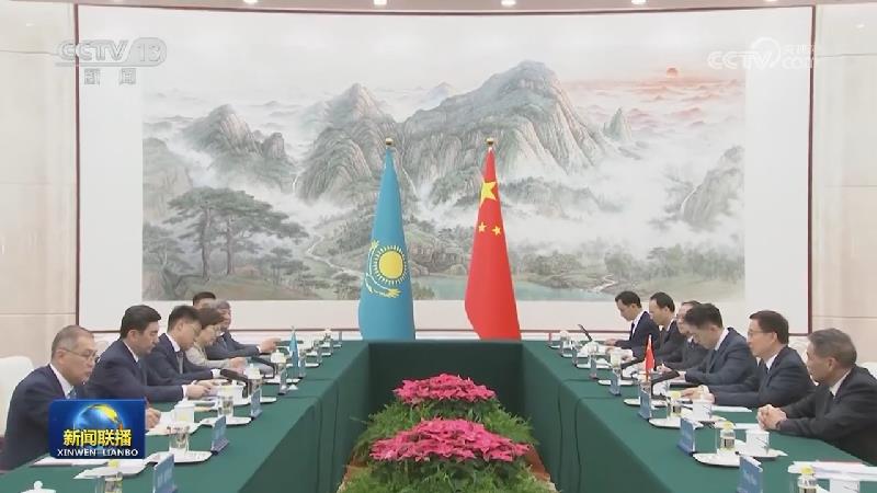 韩正会见哈萨克斯坦议会下院议长