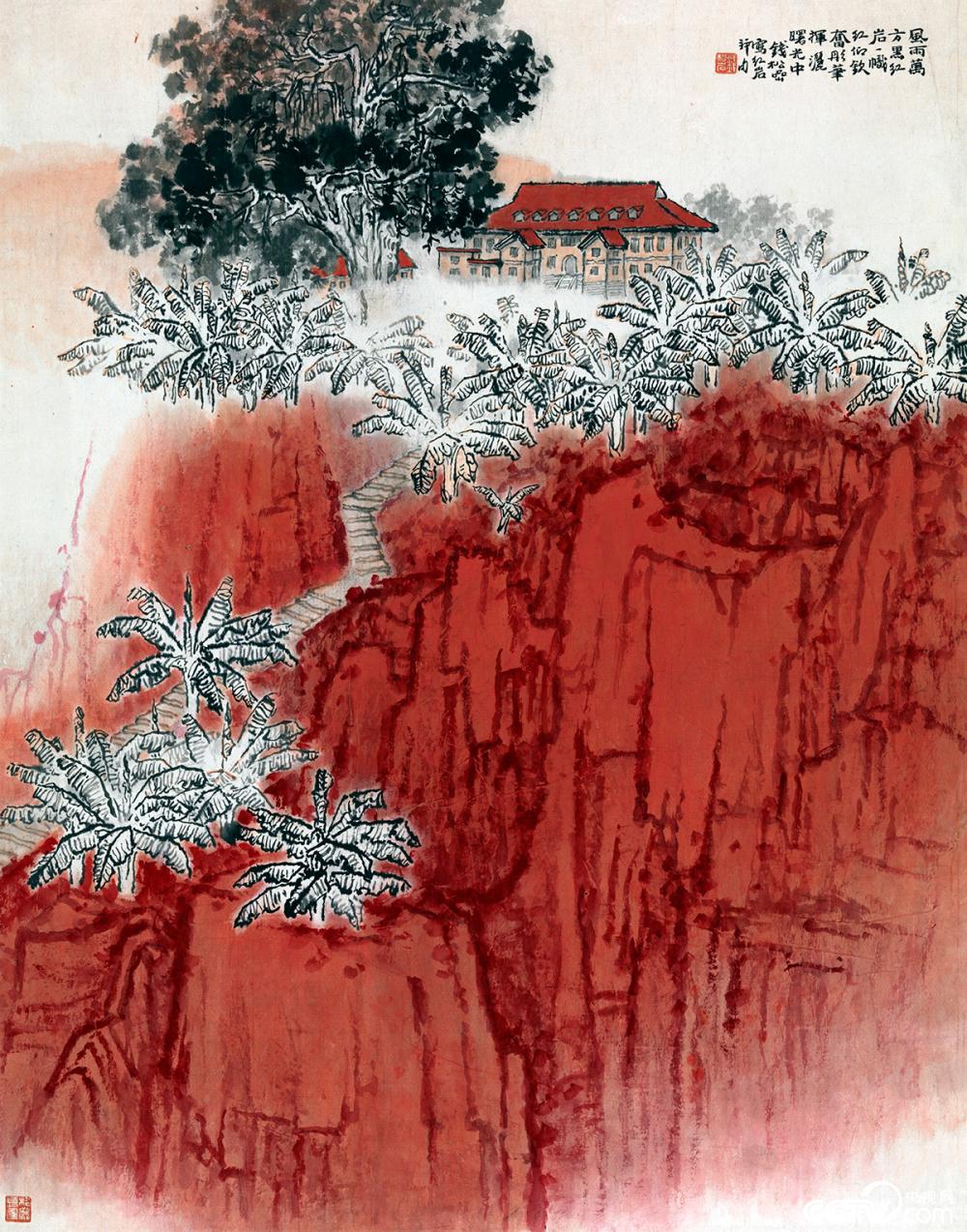 中国絵画　名家　 銭松嵒　煙浮遠岫巻 山水絵　国画　巻物　絵　領収書付き 中国絵画 名家 銭松嵒 煙浮遠岫巻 山水絵 国画 巻物 絵