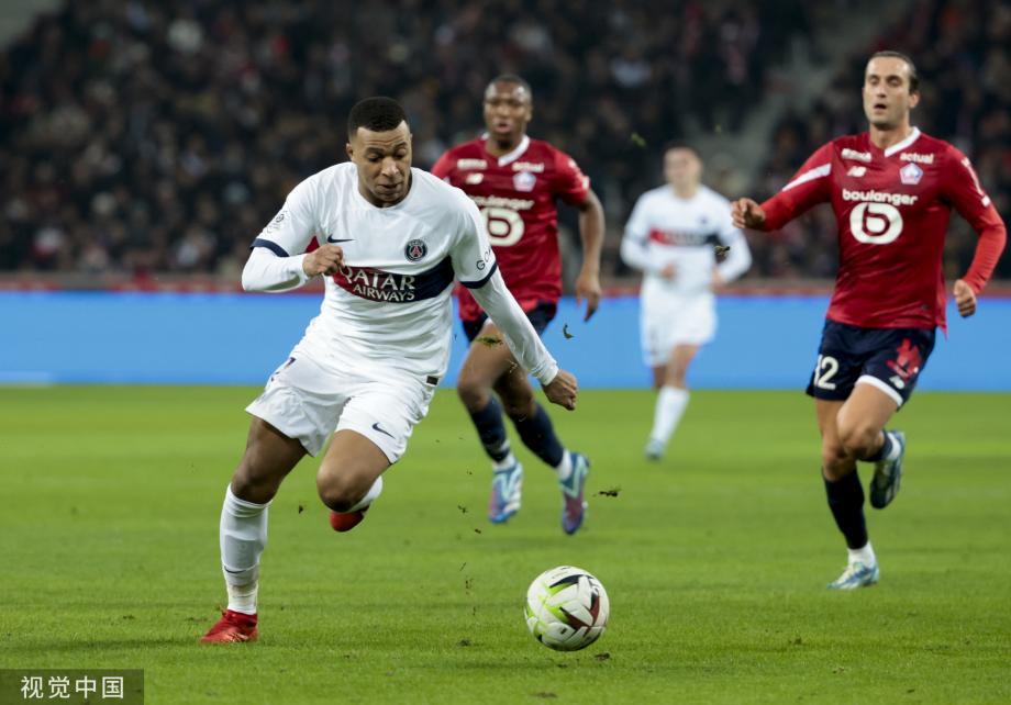 法甲-姆巴佩破门阿森西奥大礼 巴黎1-1客平里尔