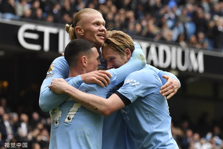 英超-哈兰德双响德布劳内送助攻 曼城2-0埃弗顿