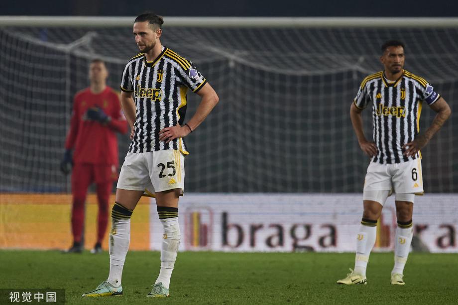 尤文2-2平维罗纳4轮不胜 多赛1场距榜首9分