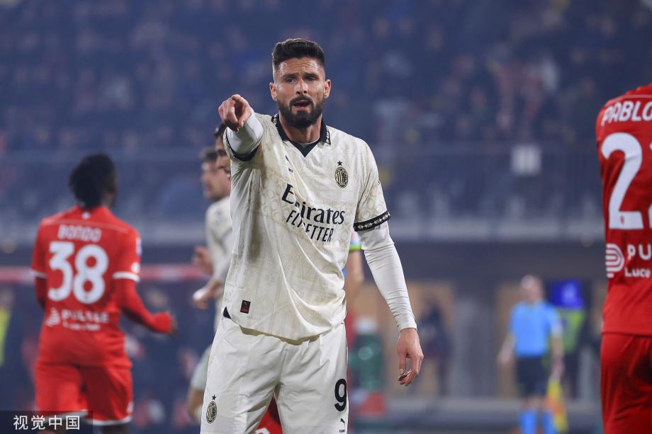意甲-约维奇掌掴红牌 米兰2-4蒙扎9轮不败终结