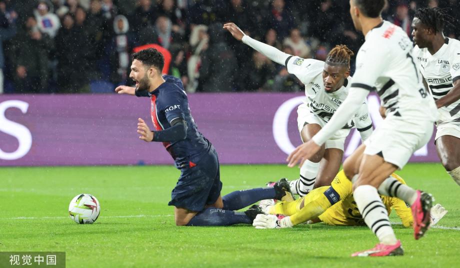 法甲-曼丹达黄点套餐 巴黎1-1雷恩11分领跑