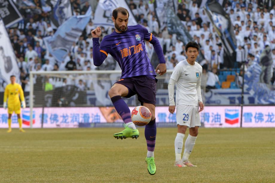 巴顿助攻阿代米进球 天津津门虎平南通支云