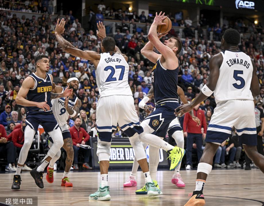 约基奇41+11+7爱德华兹25分 森林狼不敌掘金