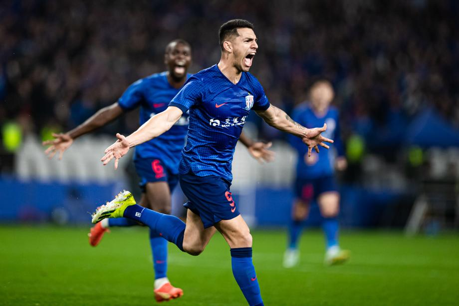 张玉宁破门路易斯扳平 上海申花1-1北京国安