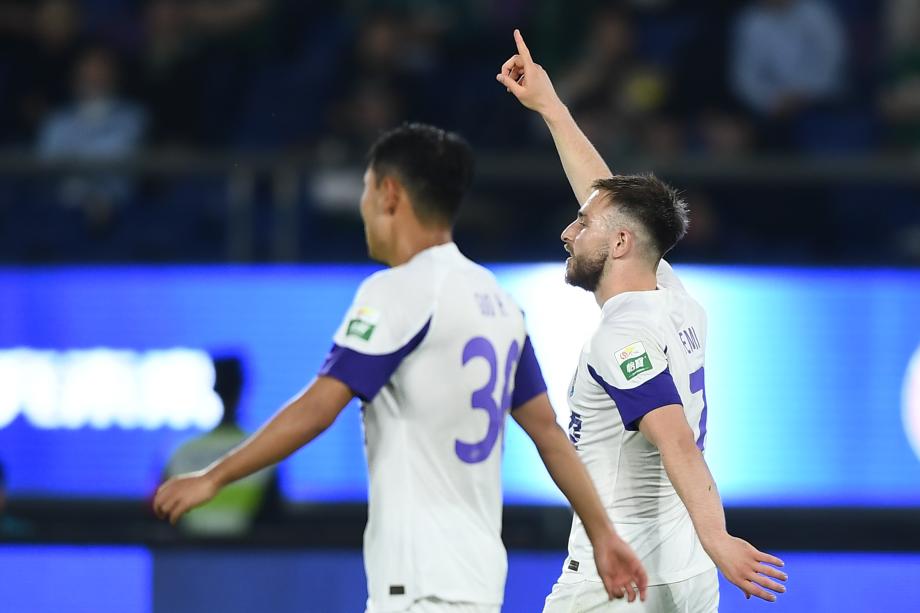 奥乌苏两球莱昂纳多破门 浙江主场险胜天津