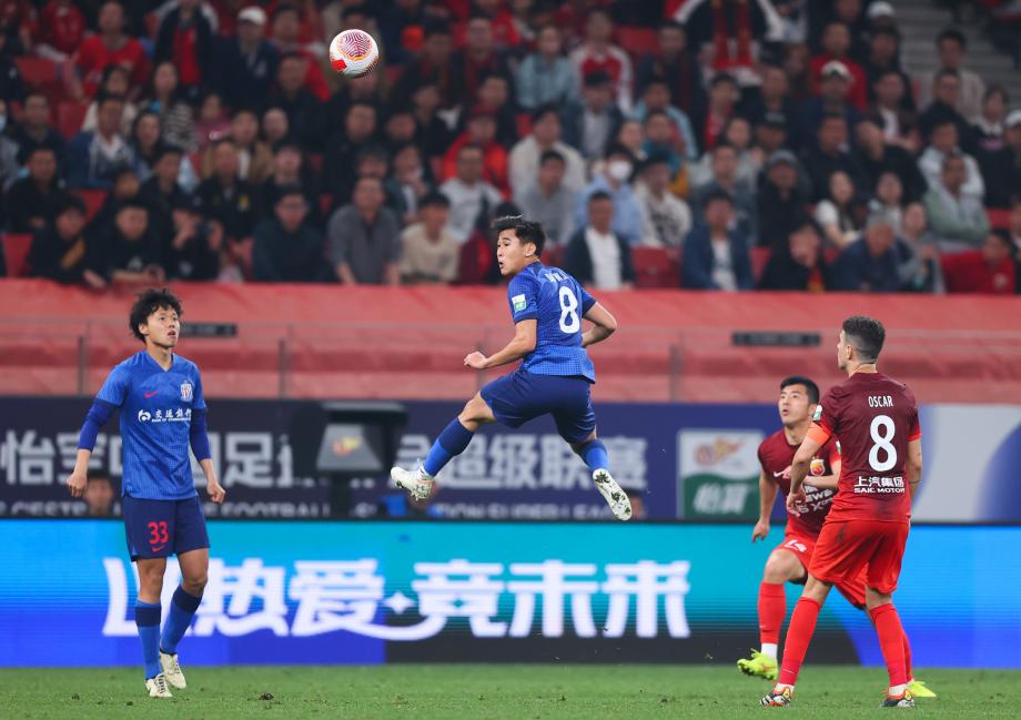 古斯塔沃破门特谢拉扳平 海港1-1战平申花