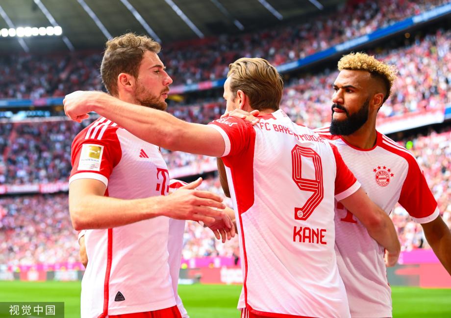 凯恩双响 拜仁2-1力克法兰克福锁定欧冠资格
