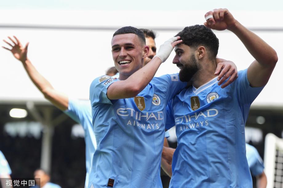 格瓦迪奥尔双响 曼城4-0富勒姆 反超阿森纳2分领跑
