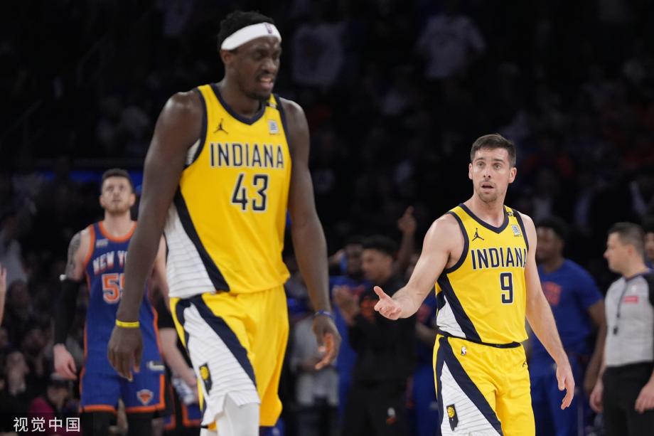 布伦森44+7 尼克斯大胜步行者总比分3-2