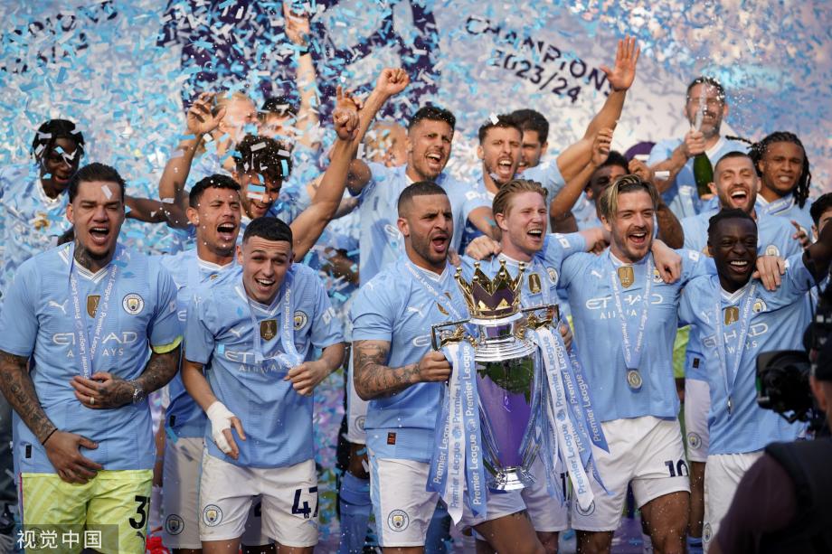 英超-福登双响罗德里破门 曼城3-1西汉姆夺4连冠