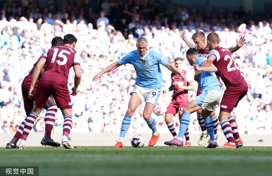 英超-福登双响罗德里破门 曼城3-1西汉姆夺4连冠