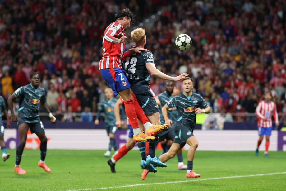 欧冠-吉梅内斯90分钟绝杀 马竞2-1逆转莱比锡